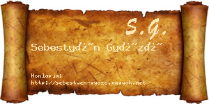 Sebestyén Győző névjegykártya